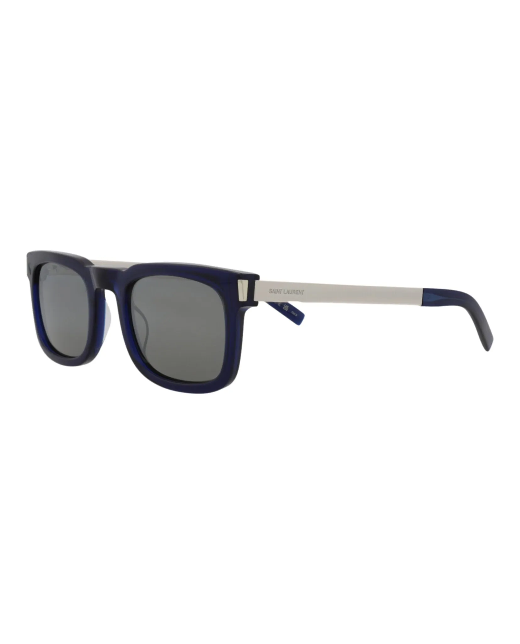 Saint Laurent SL 581 30014111 006 Square Plastic Blue Sunglasses with Silver Lens sold by Gaffos product image thumbnail 2