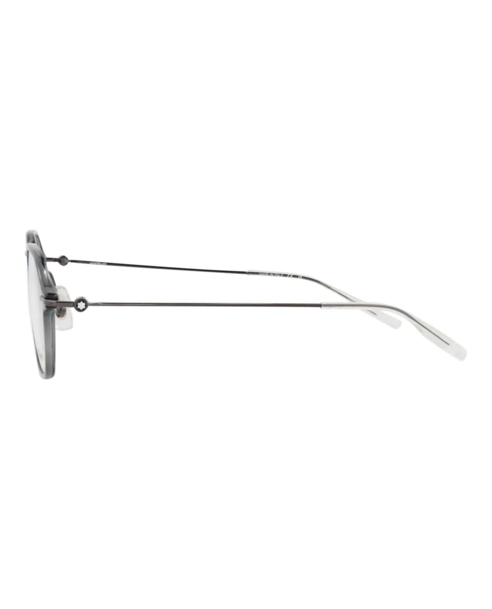 Montblanc MB 0296O 30014582 003 Round Metal Ruthenium Optical Frames with Transparent Lens sold by Gaffos product image thumbnail 3