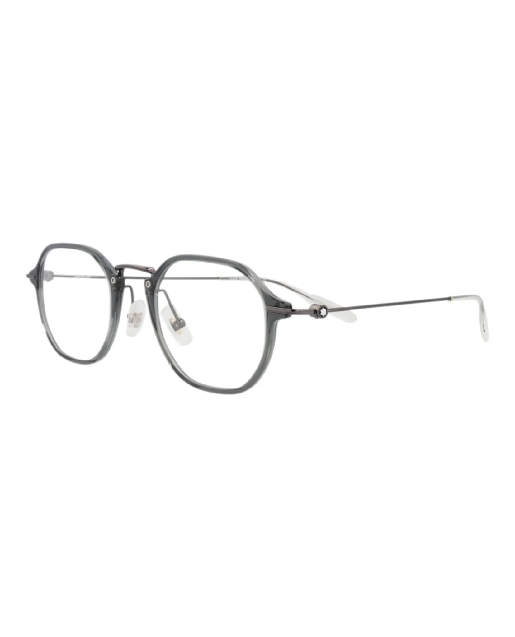 Montblanc MB 0296O 30014582 003 Round Metal Ruthenium Optical Frames with Transparent Lens sold by Gaffos product image thumbnail 2