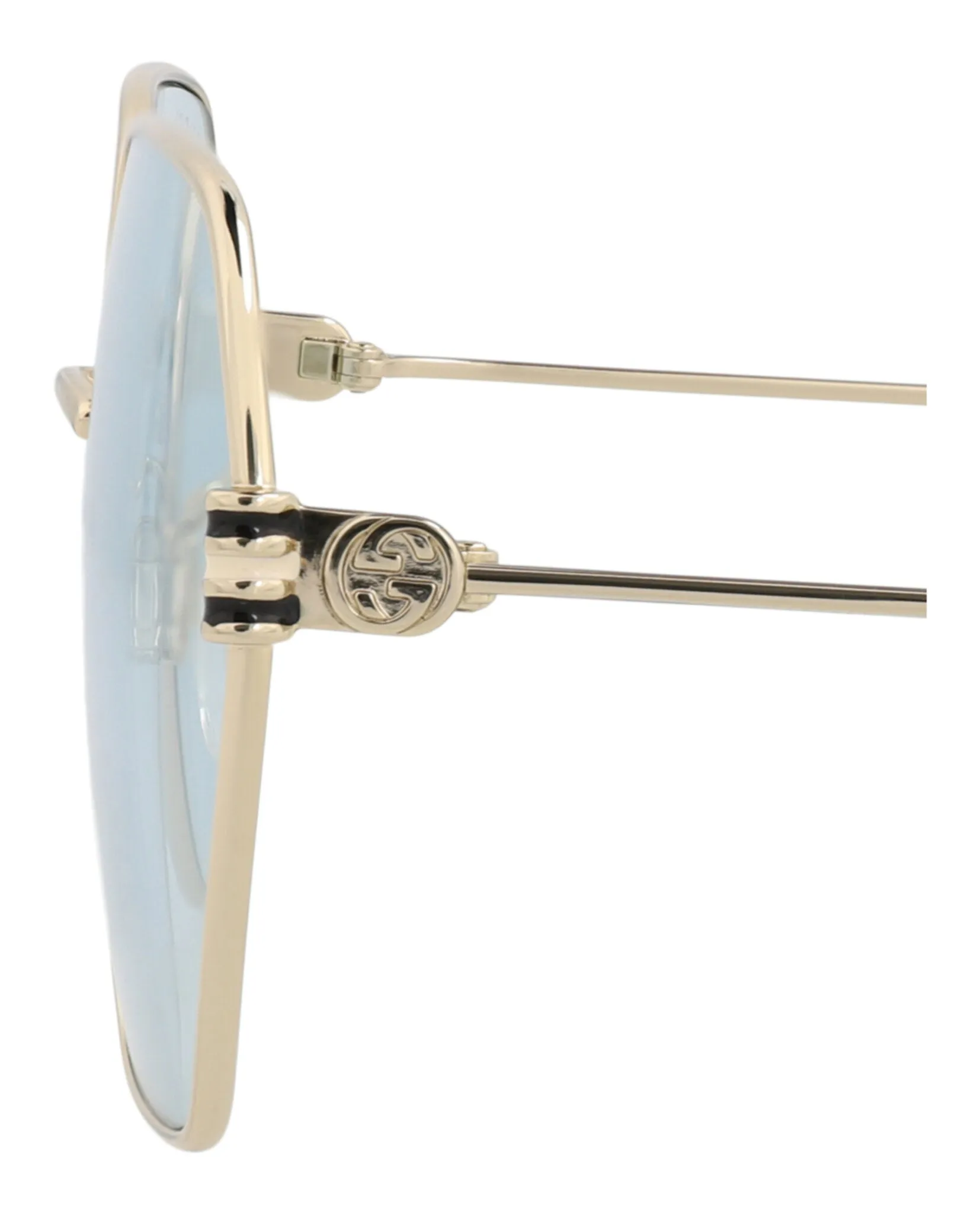 Gucci GG 1285SA 30013954 004 Square Metal Gold Sunglasses with Blue Lens sold by Gaffos product image thumbnail 4