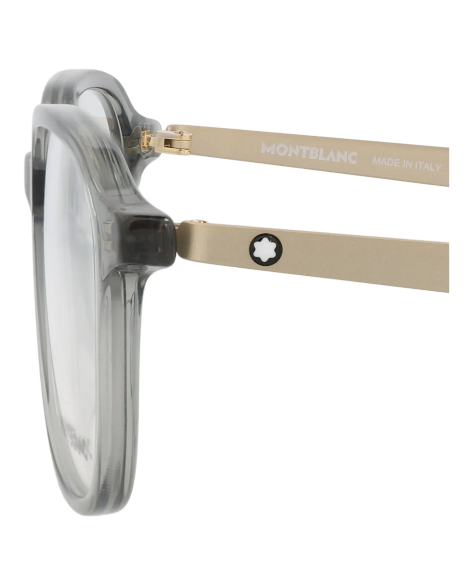 Montblanc MB 0335OA 30015020 004 Round Plastic Gold Optical Frames with Transparent Lens sold by Gaffos product image thumbnail 4