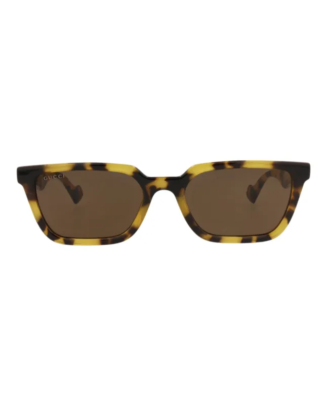 Gucci GG 1539S 30014815 005 Square Plastic Yellow Sunglasses with Brown Lens sold by Gaffos