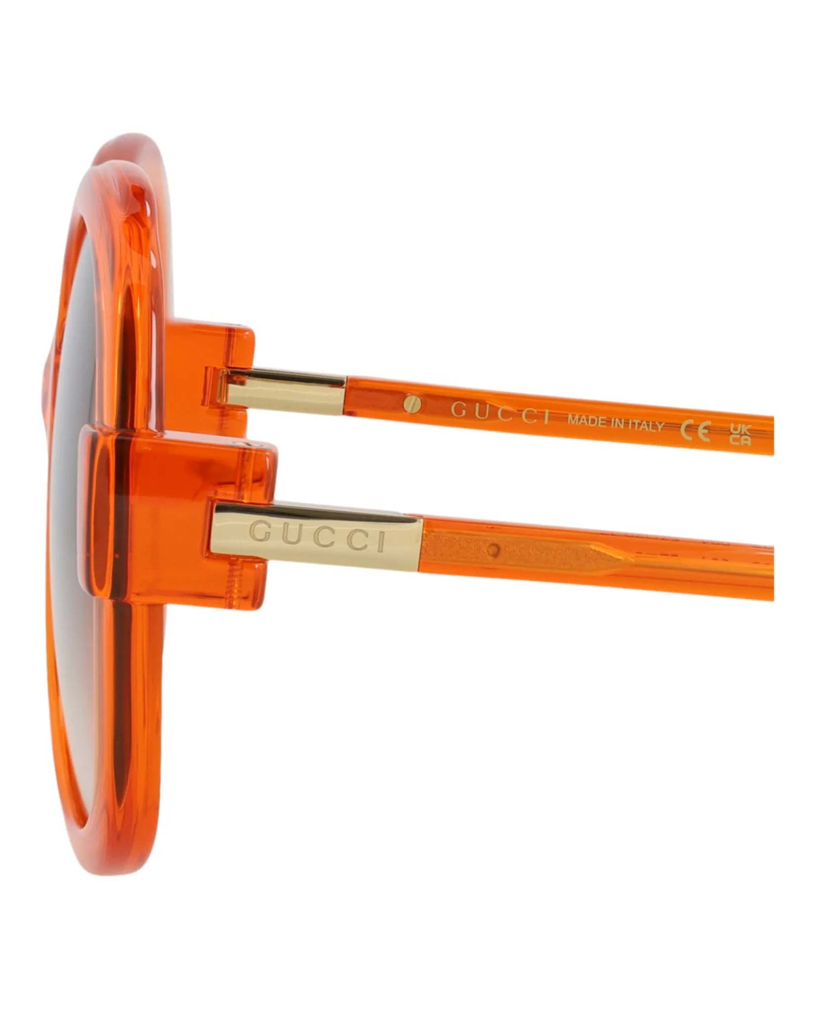 Gucci GG 1432S 30014432 004 Round Plastic Orange Sunglasses with Brown Lens sold by Gaffos product image thumbnail 4