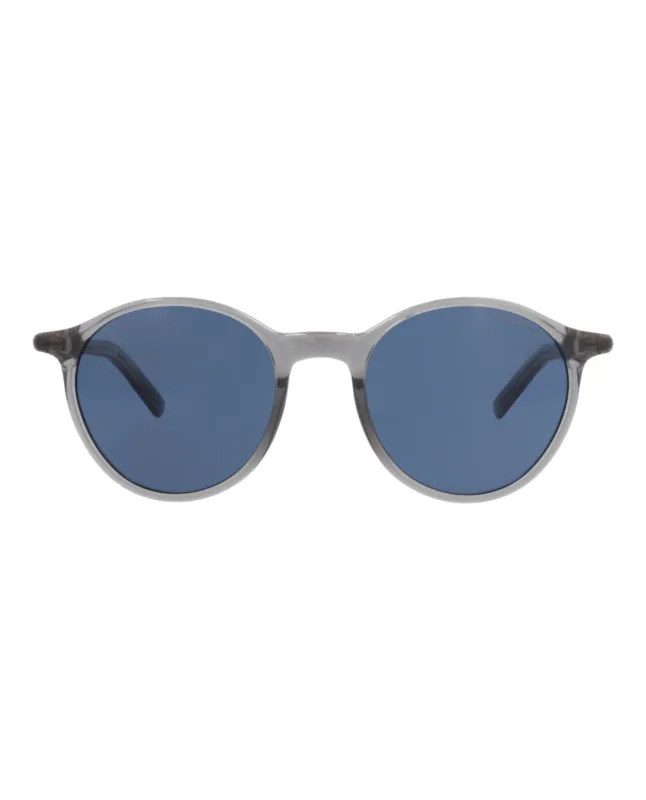 Montblanc MB 0324S 30015112 003 Round Plastic Grey Sunglasses with Blue Lens sold by Gaffos