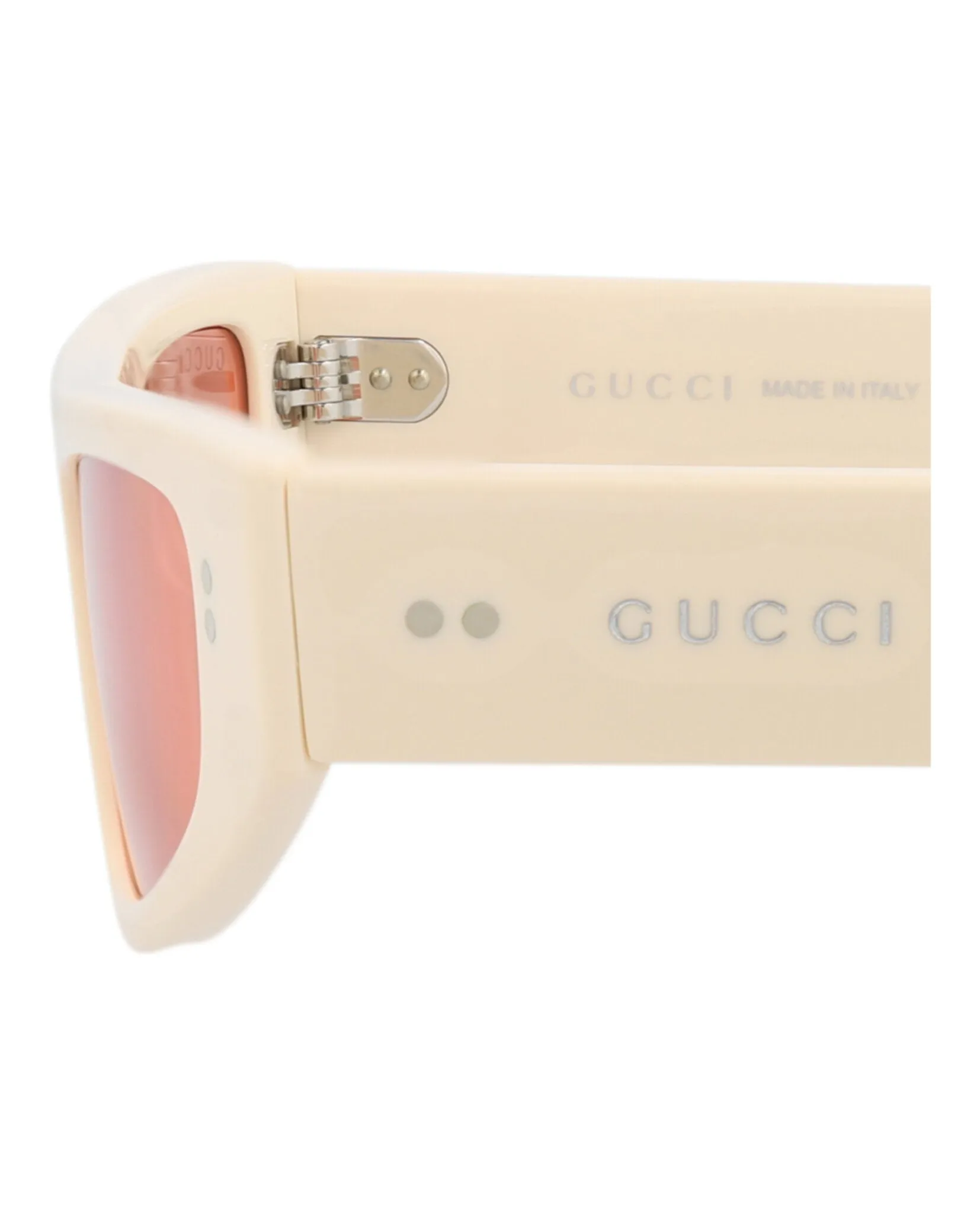 Gucci GG 1634S 30014927 007 Cat-Eye Plastic Ivory Sunglasses with Red Lens sold by Gaffos product image thumbnail 4