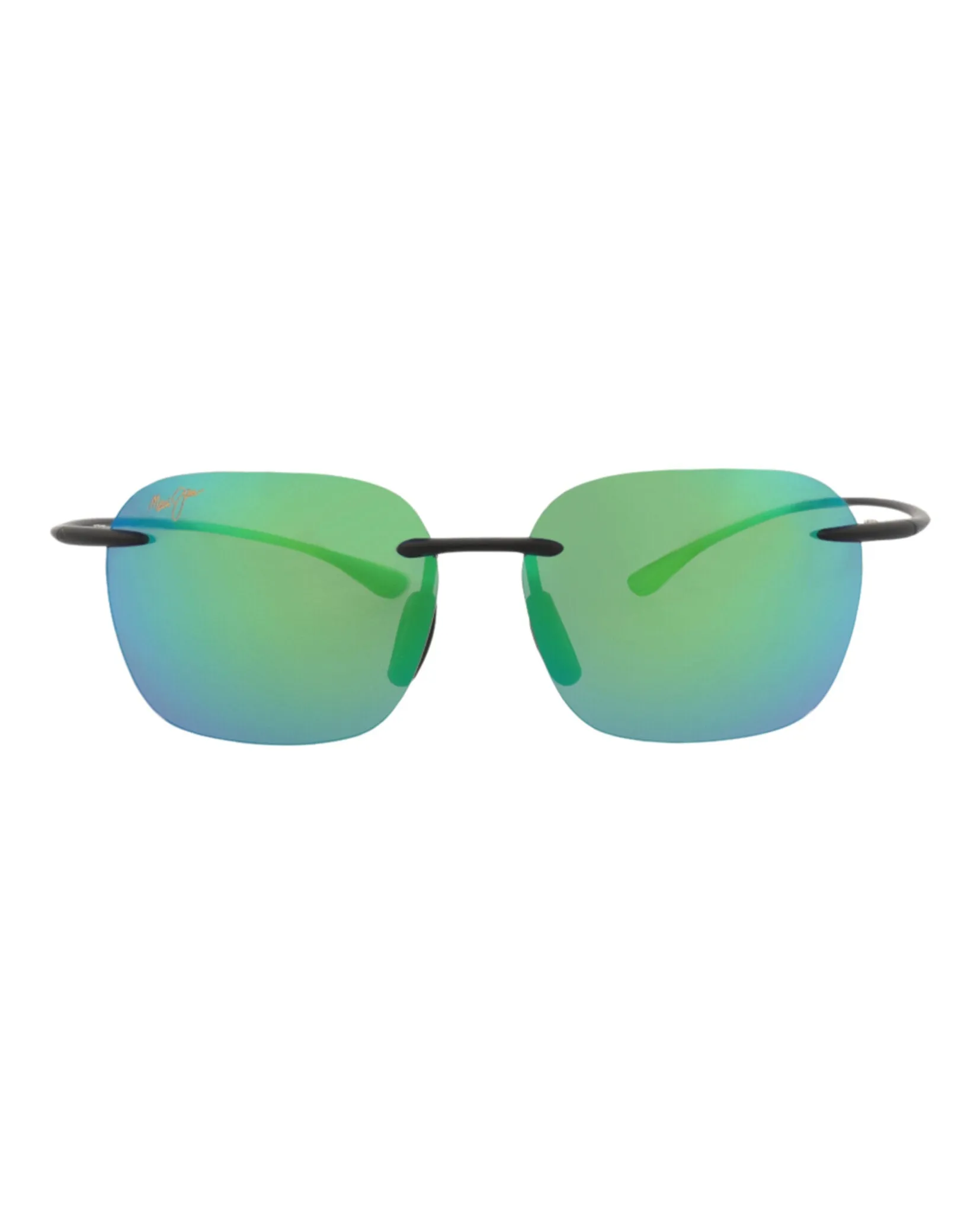 Maui Jim GM 446 2M Square Plastic Black Sunglasses with Green Lens sold by Gaffos