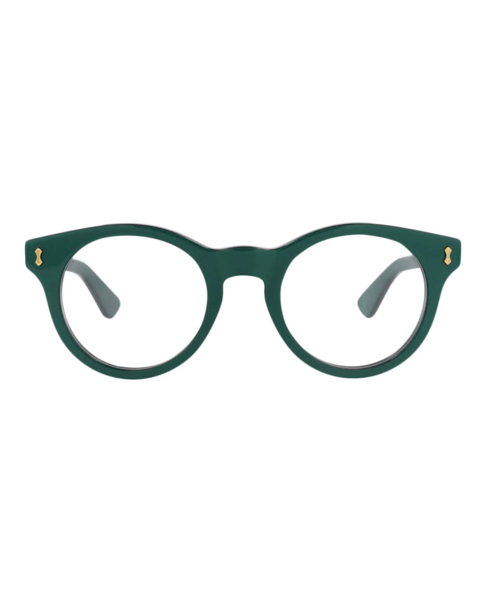 Gucci GG 1266O 30013832 003 Round Plastic Green Optical Frames with Transparent Lens sold by Gaffos