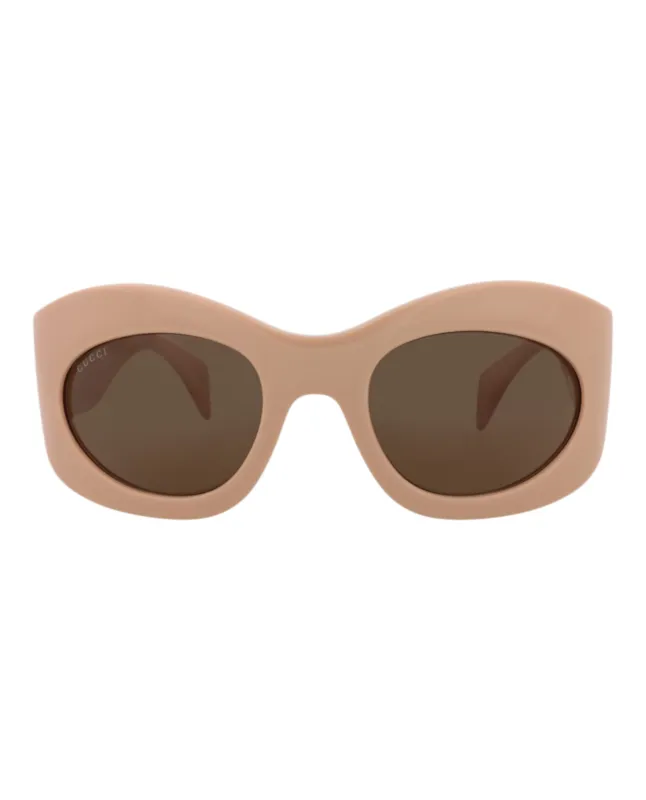 Gucci GG 1463S 30014463 003 Shield Plastic Pink Sunglasses with Brown Lens sold by Gaffos