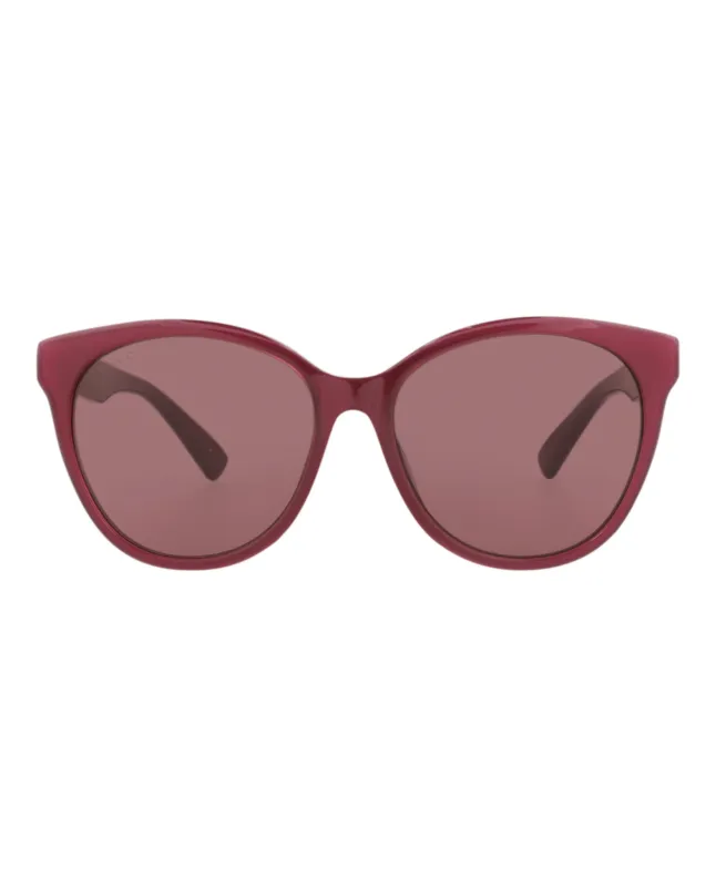 Gucci GG 1171SK 30013428 004 Round Plastic Burgundy Sunglasses with Red Lens sold by Gaffos