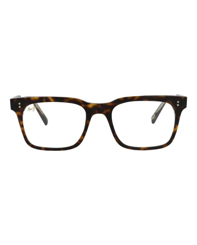 Maui Jim MJ O2228 10G Square Plastic Tortoise Optical Frames with Transparent Lens sold by Gaffos