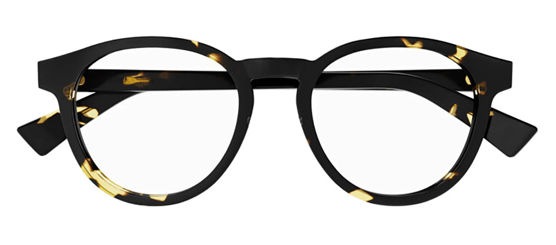 Bottega Veneta NEW CLASSIC BV 1225O 002 Round Plastic Havana Eyeglasses with Logo Stamped Demo Lenses sold by Gaffos