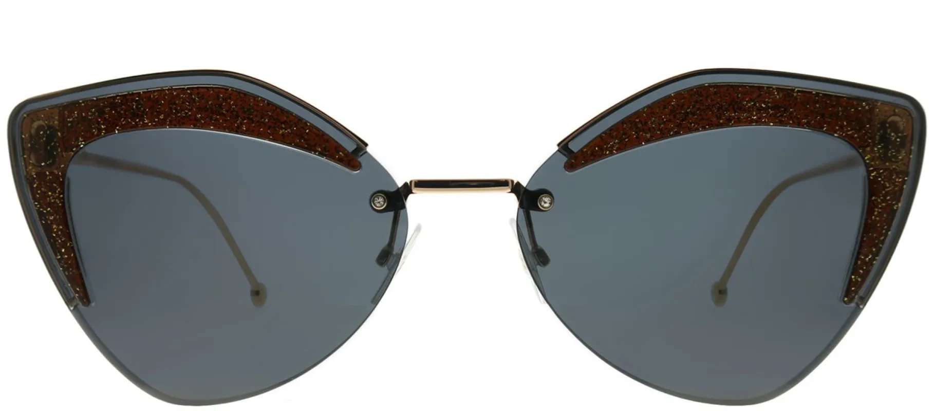 Fendi FF 0355 KB7 IR Cat-Eye Metal Gold Sunglasses with Grey Lens sold by Gaffos