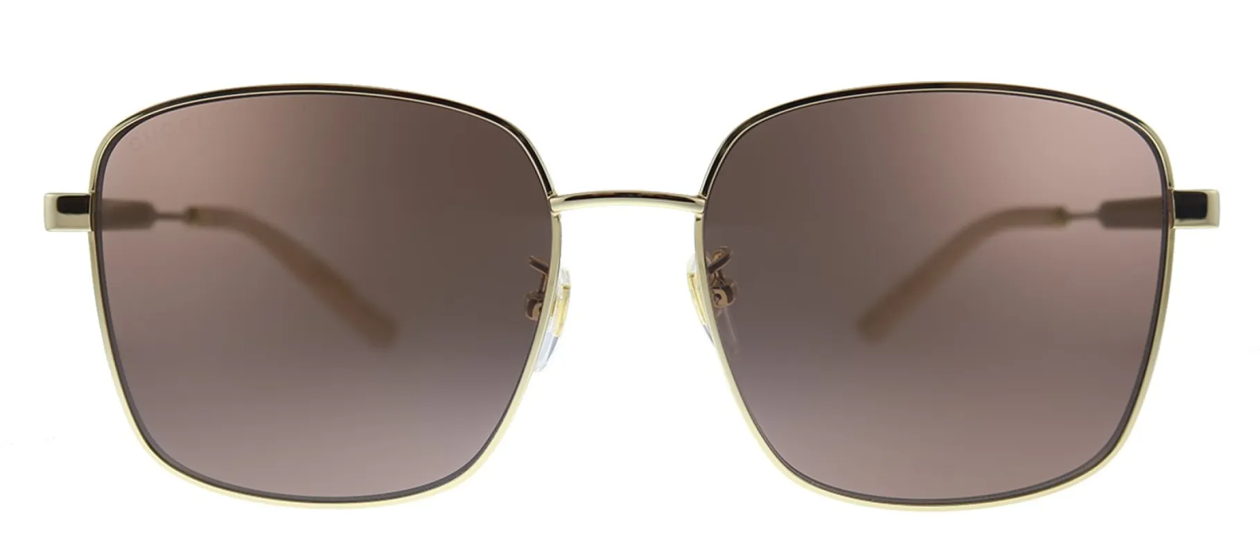 Gucci GG 0852SK 004 Square Metal Gold Sunglasses with Brown Lens sold by Gaffos