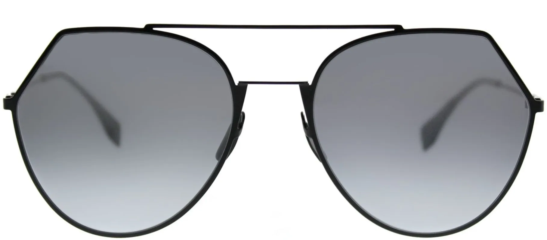 Fendi FF 0194 807 Aviator Metal Black Sunglasses with Silver Mirror Lens sold by Gaffos