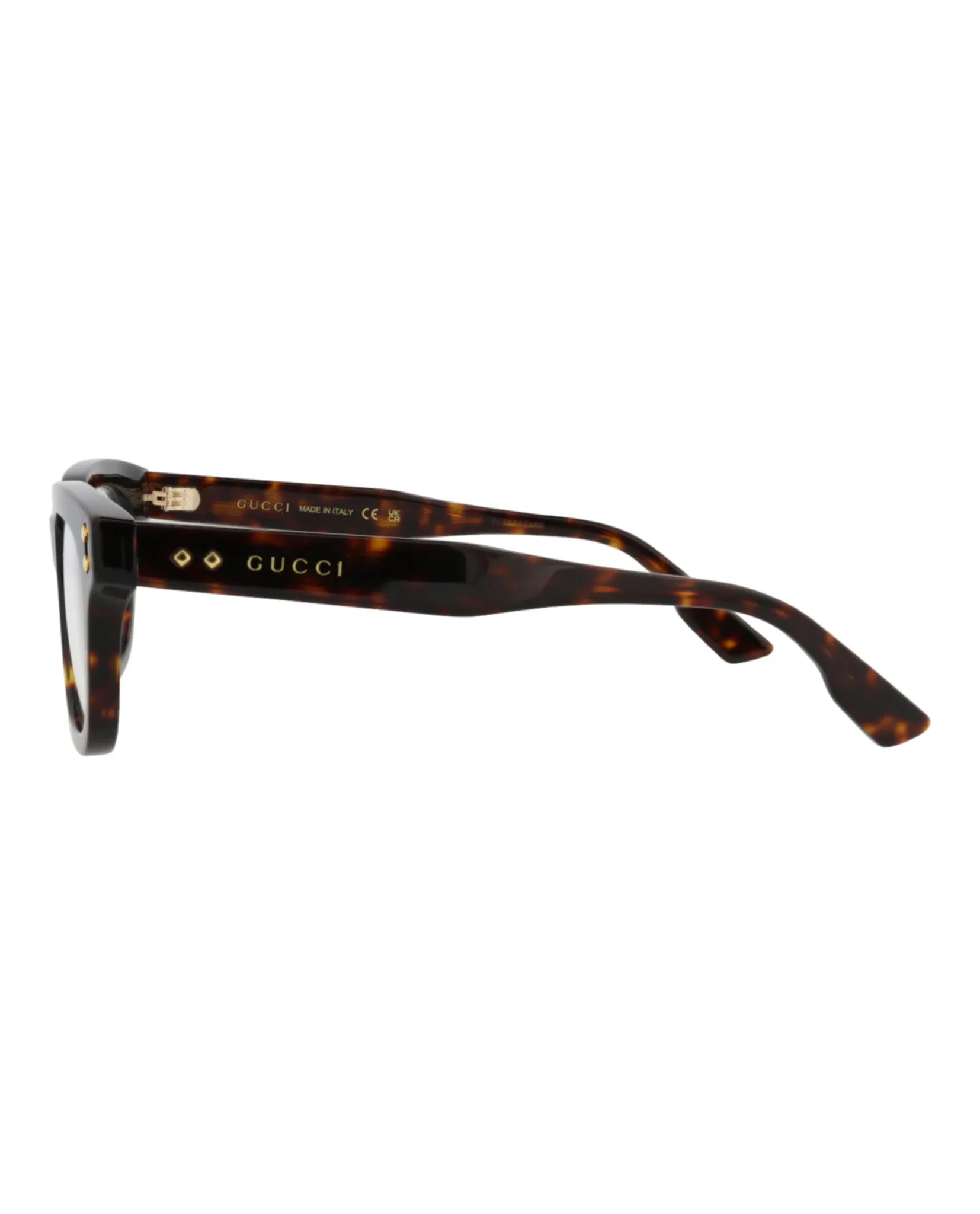 Gucci GG 1219O 30013476 002 Square Plastic Havana Optical Frames with Transparent Lens sold by Gaffos product image thumbnail 3