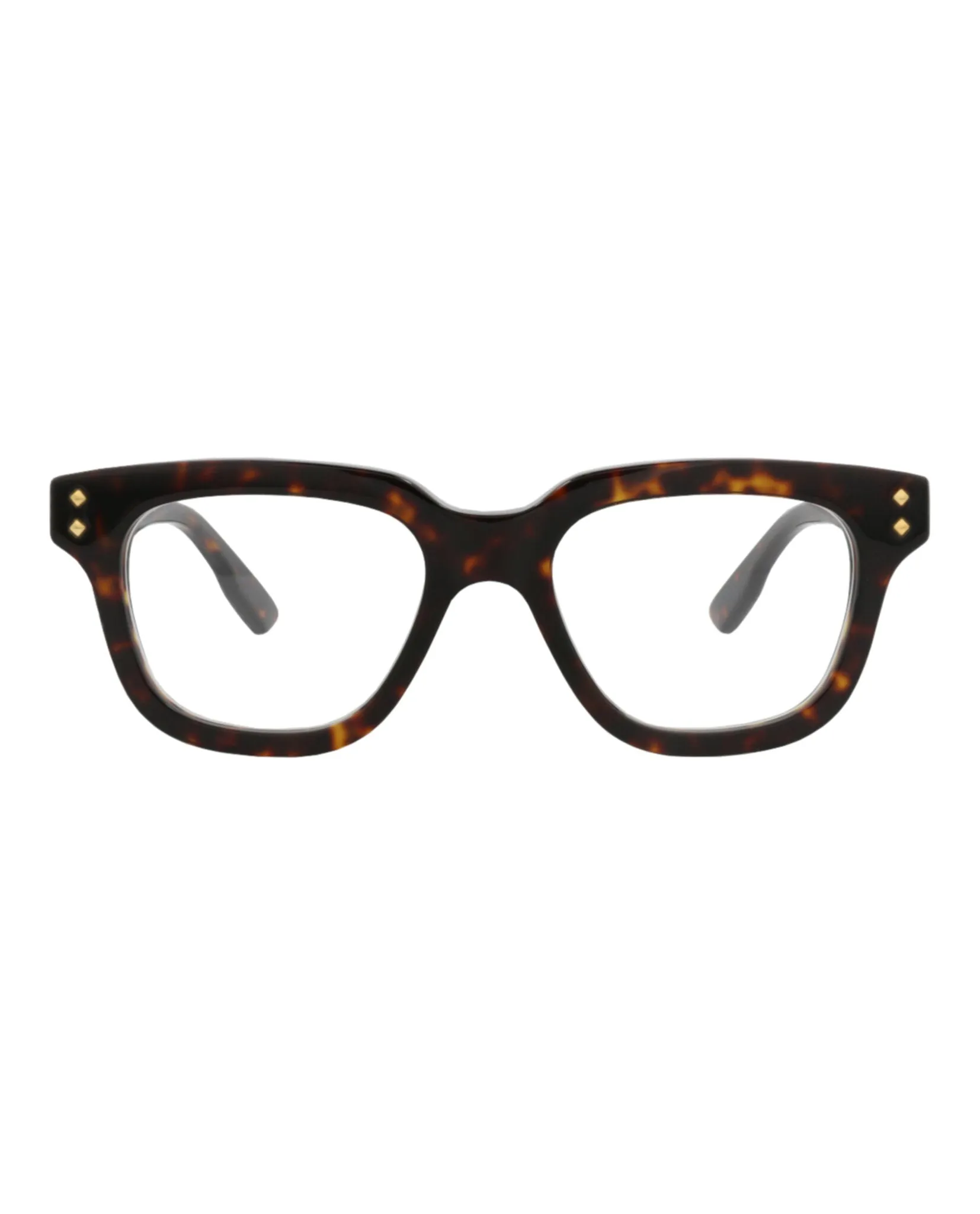 Gucci GG 1219O 30013476 002 Square Plastic Havana Optical Frames with Transparent Lens sold by Gaffos