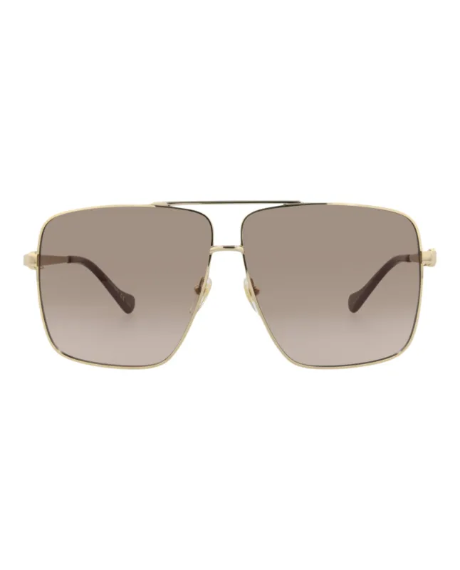 Gucci GG 1087S 30012961 002 Aviator Metal Gold Sunglasses with Brown Lens sold by Gaffos