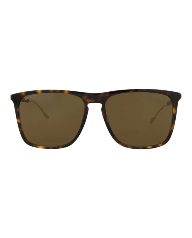 Gucci GG 1269S 30013857 002 Square Plastic Gold Sunglasses with Brown Lens sold by Gaffos