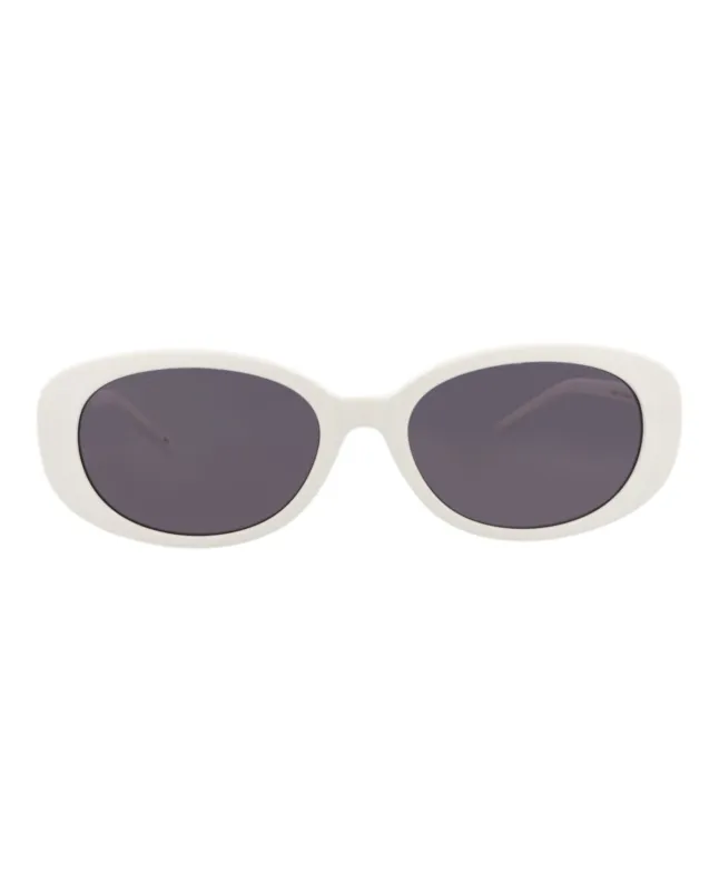 Gucci GG 1684SA 30015474 006 Round Plastic White Sunglasses with Grey Lens sold by Gaffos