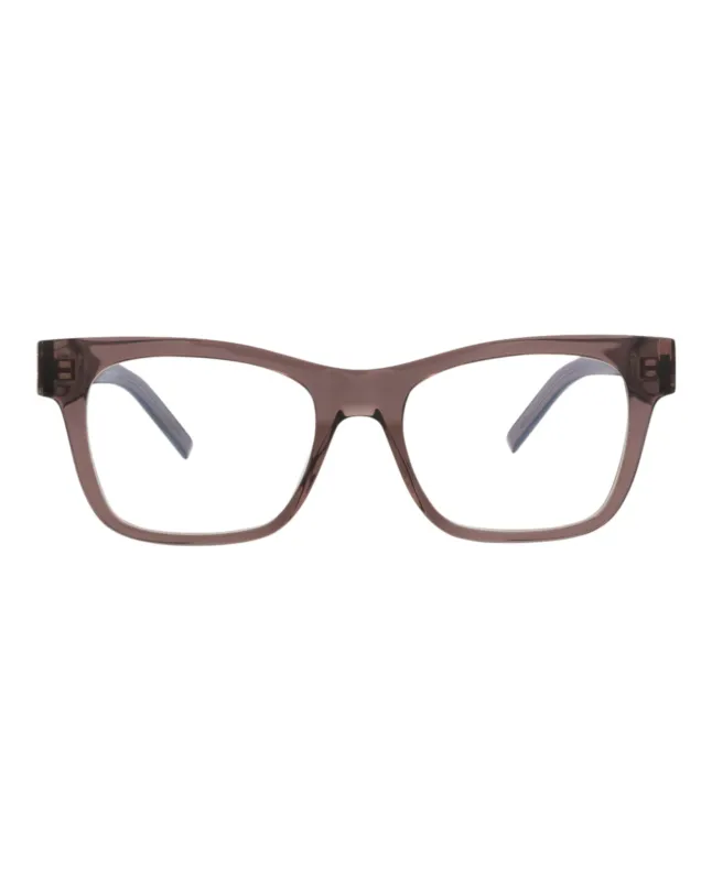 Saint Laurent SL M118 30014126 003 Square Plastic Brown Optical Frames with Transparent Lens sold by Gaffos