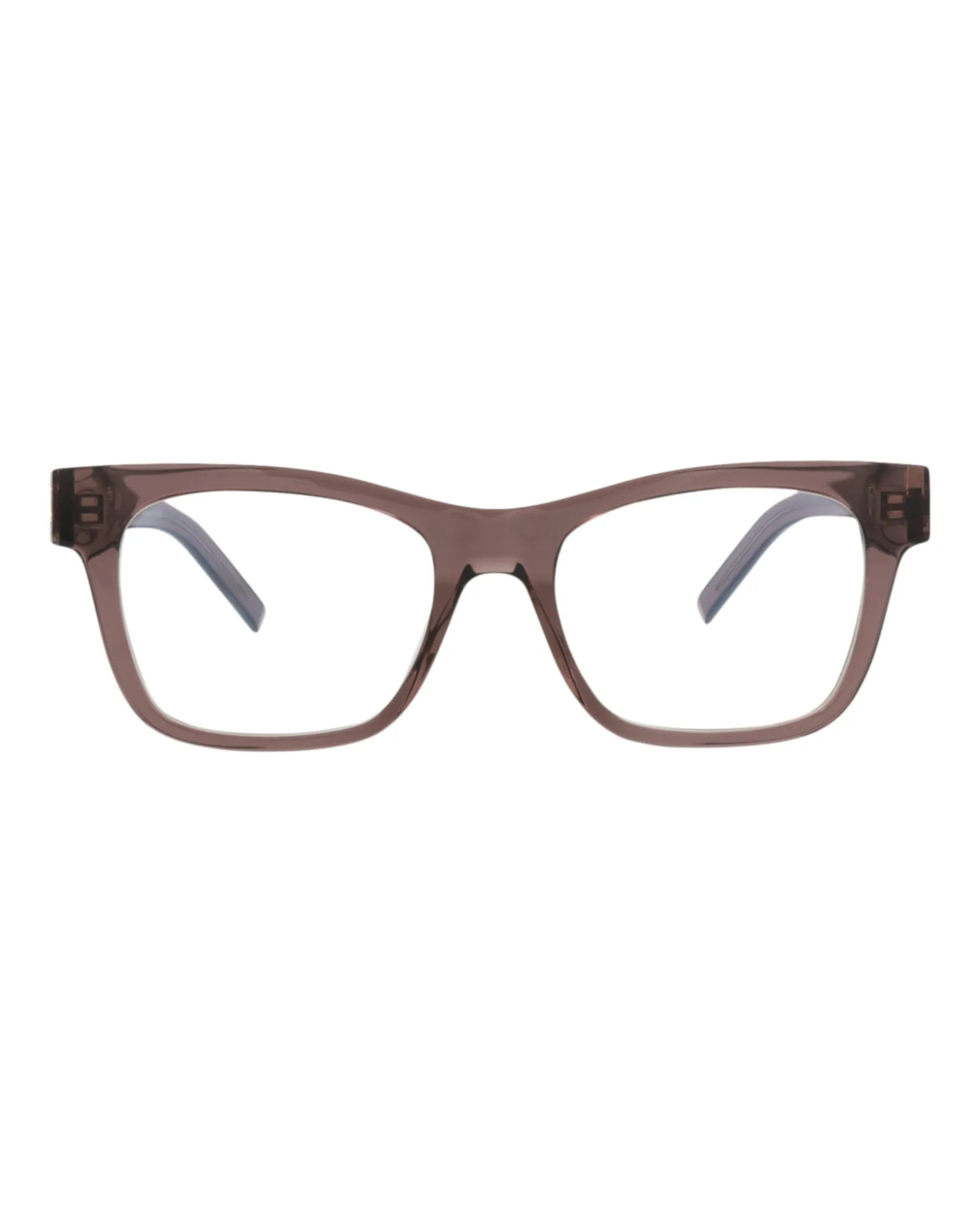 Saint Laurent SL M118 30014126 003 Square Plastic Brown Optical Frames with Transparent Lens sold by Gaffos