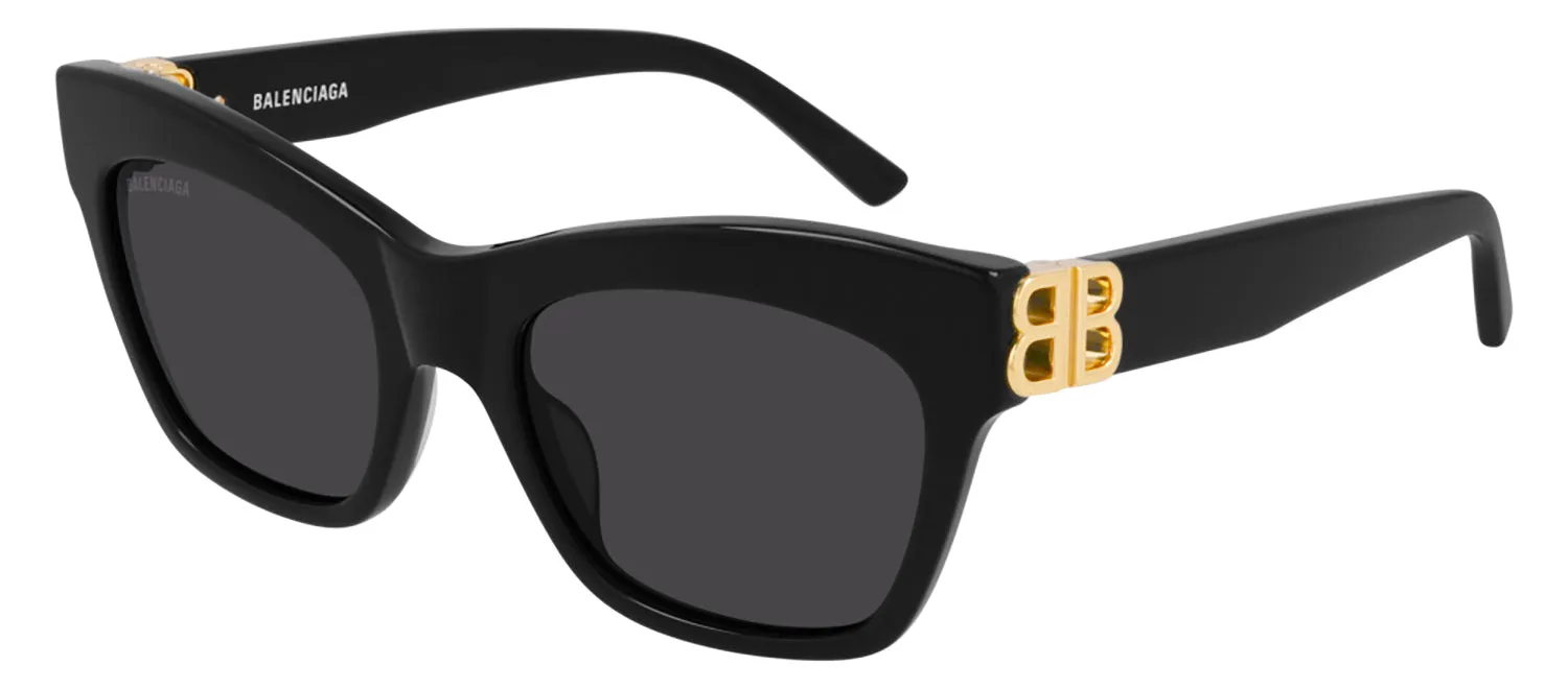 Balenciaga BB 0132S 001 Butterfly Acetate Black Sunglasses with Grey Lens sold by Gaffos