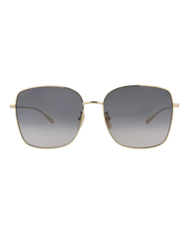 Gucci GG 1030SK 30011827 001 Square Metal Gold Sunglasses with Grey Lens sold by Gaffos