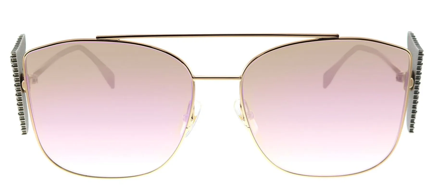 Fendi FF 0380/G/S DDB Square Metal Gold Sunglasses with Pink Gradient Lens sold by Gaffos