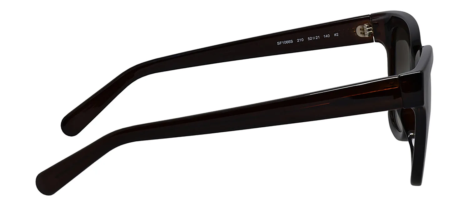 Salvatore Ferragamo SF 1066S 210 Rectangle Plastic Crystal Brown Sunglasses with Grey Lens sold by Gaffos product image thumbnail 3