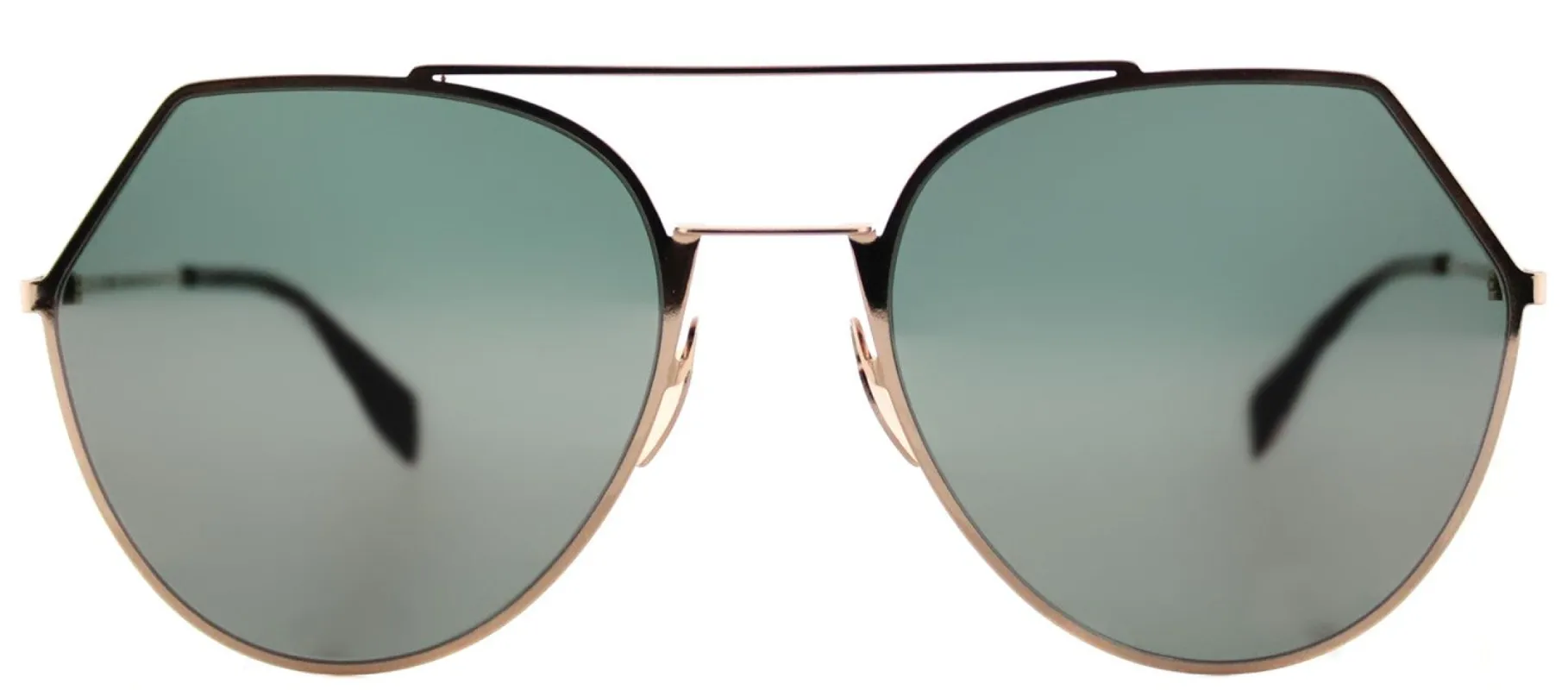Fendi FF 0194 DDB Aviator Metal Gold Sunglasses with Silver Mirror Lens sold by Gaffos