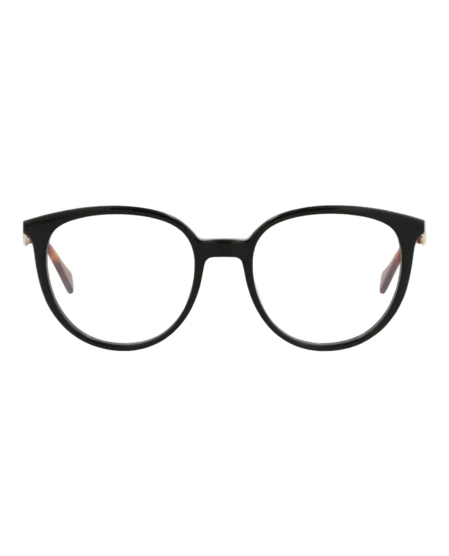 Gucci GG 1008O 30011759 001 Round Plastic Gold Optical Frames with Transparent Lens made by Gucci