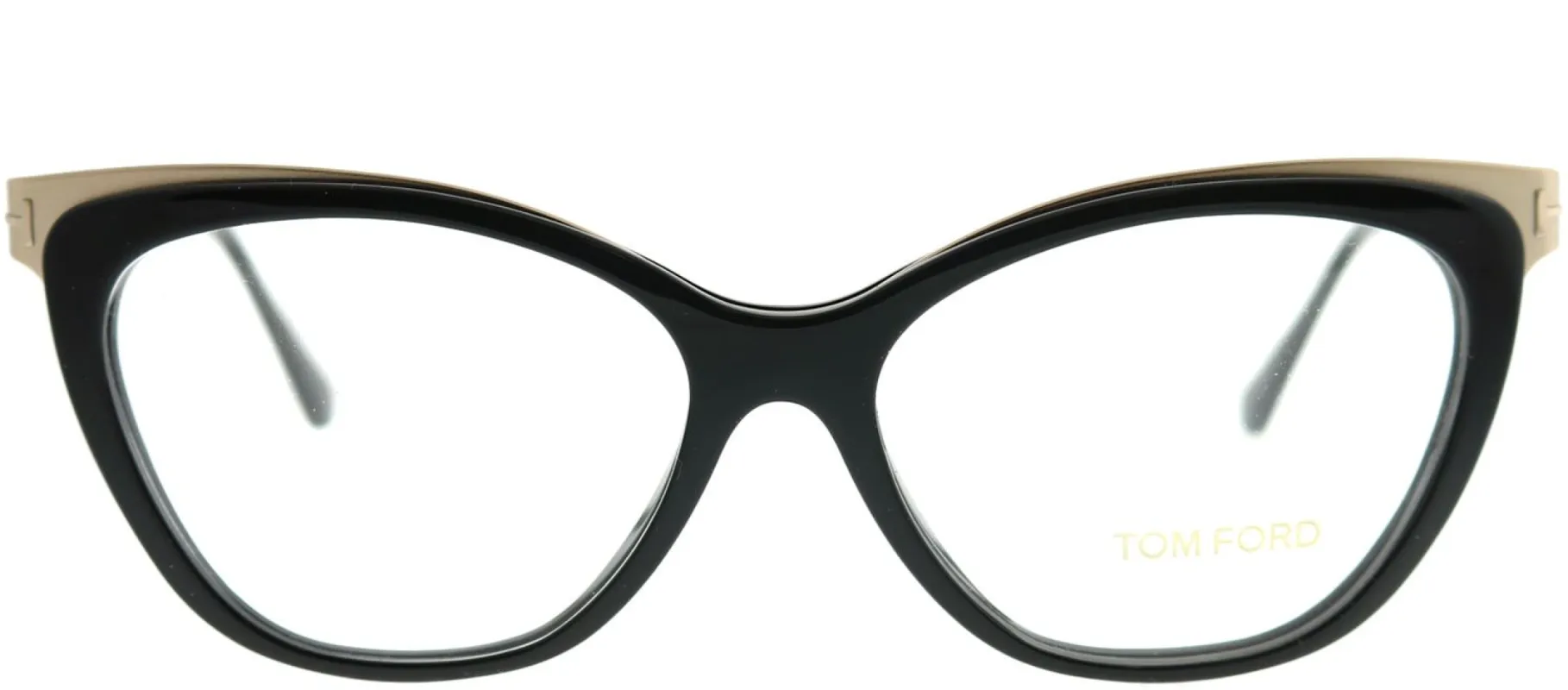 Tom Ford FT 5374 001 Cat-Eye Metal Black Eyeglasses with Demo Lens sold by Gaffos