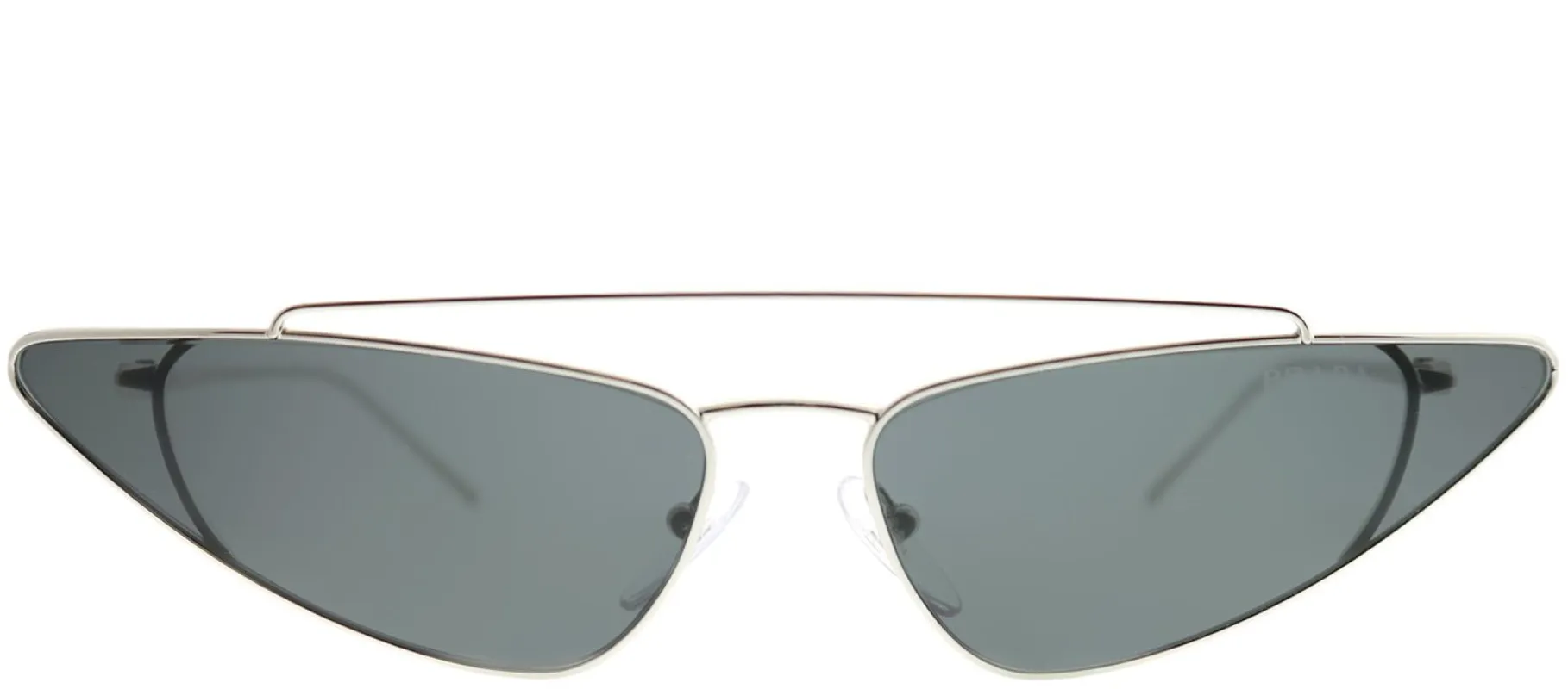 Prada PR 63US 1BC5S0 Cat-Eye Metal Silver Sunglasses with Grey Lens sold by Gaffos