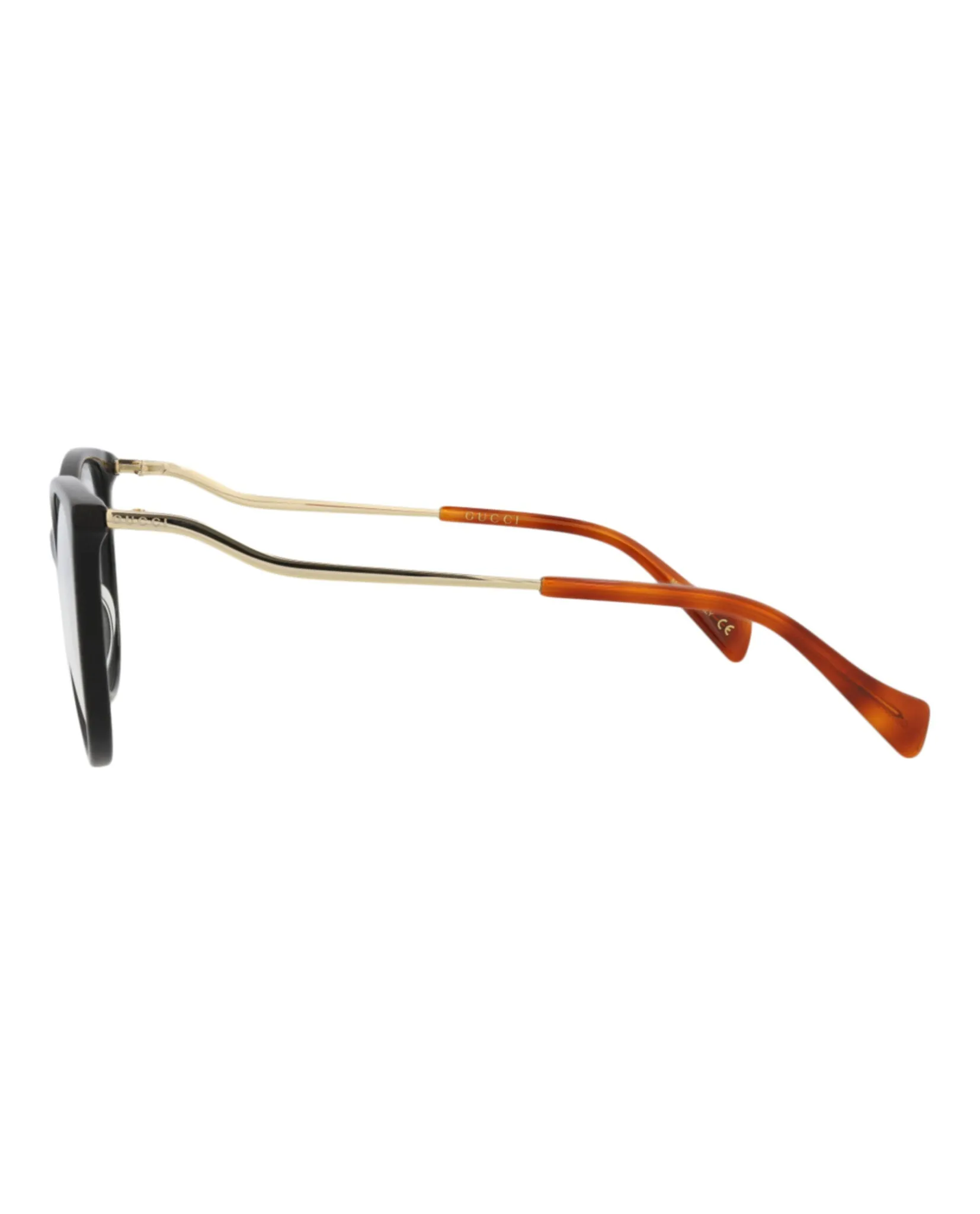 Gucci GG 1007O 30011762 005 Cat-Eye Plastic Gold Optical Frames with Transparent Lens sold by Gaffos product image thumbnail 3