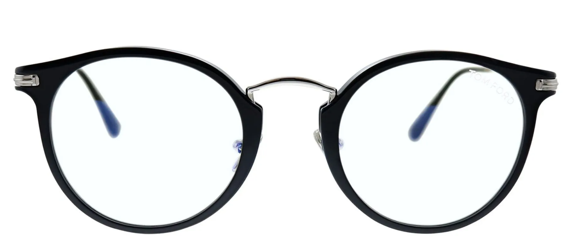Tom Ford FT 5714 001 Round Plastic Black Eyeglasses with Demo Lens sold by Gaffos