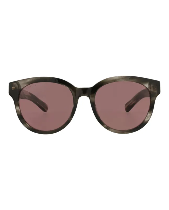 Gucci GG 1511SK 30014899 003 Round Plastic Havana Sunglasses with Brown Lens made by Gucci