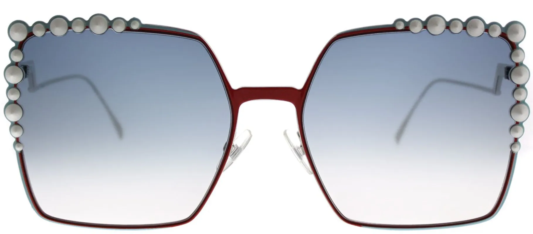 Fendi FF 0259 L7Q Square Metal Orange Sunglasses with Blue Gradient Lens sold by Gaffos