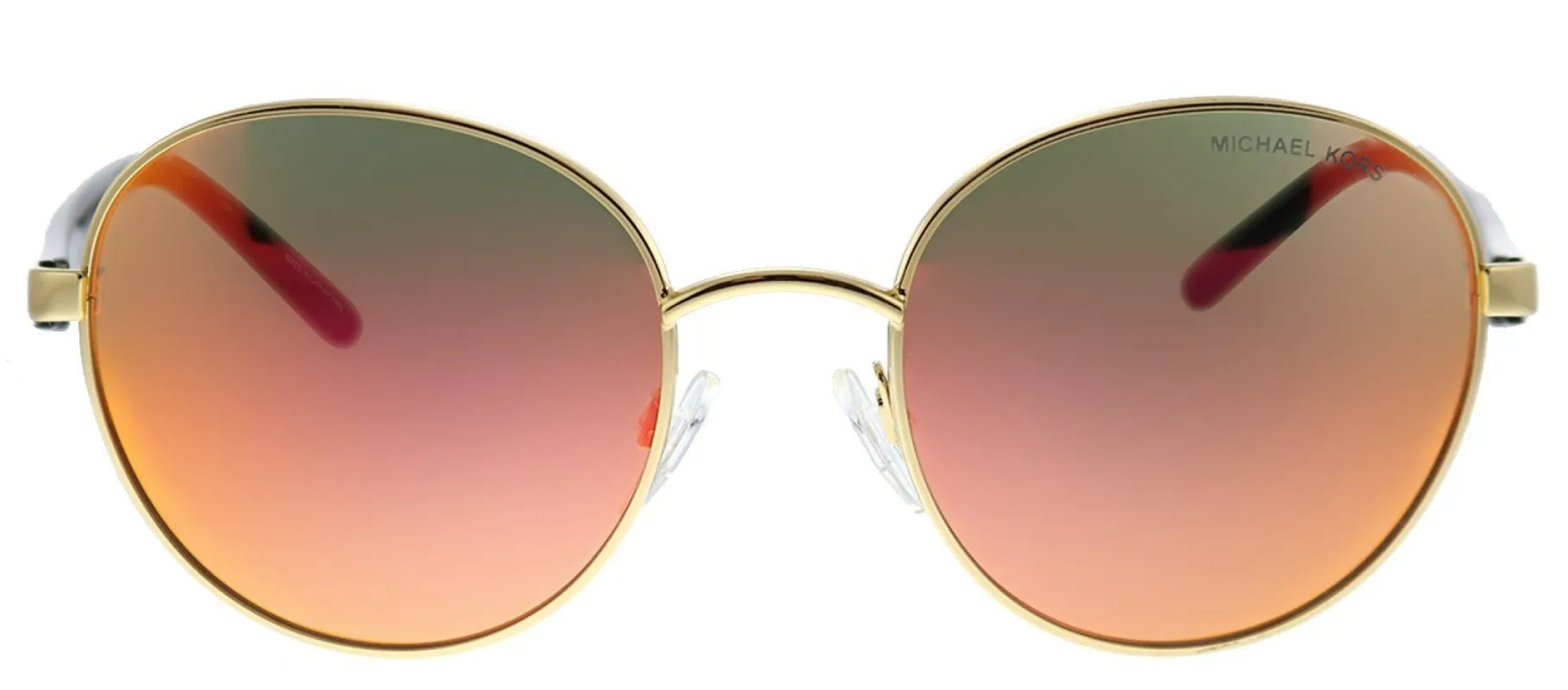 Michael Kors SADIE III MK 1007 10246Q Round Metal Gold Sunglasses with Orange Mirror Lens sold by Gaffos