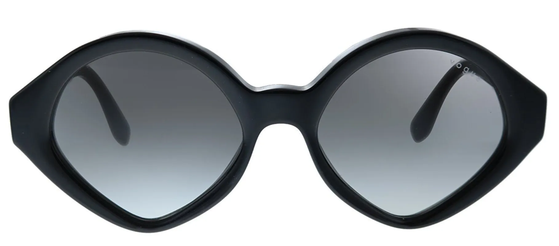 Vogue Eyewear VO 5394S W44/11 Geometric Plastic Black Sunglasses with Grey Gradient Lens sold by Gaffos