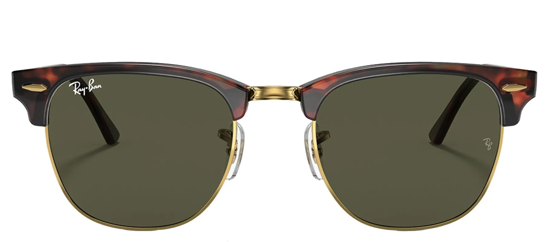 Ray-Ban RB 3016F W0366 Square Plastic Tortoise Sunglasses with Green Lens made by Ray-Ban