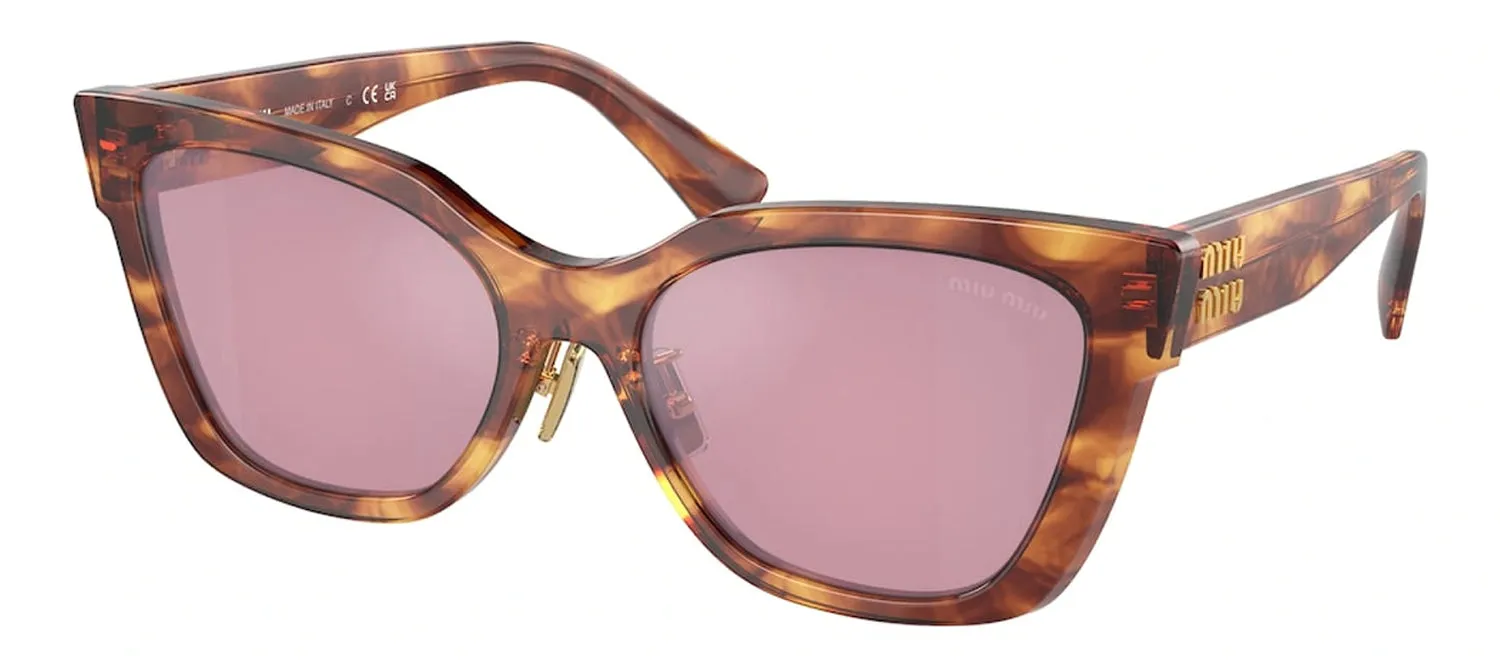 Miu Miu MU 02ZS 11Q50D Square Plastic Havana Sunglasses with Red Lens sold by Gaffos product image thumbnail 2