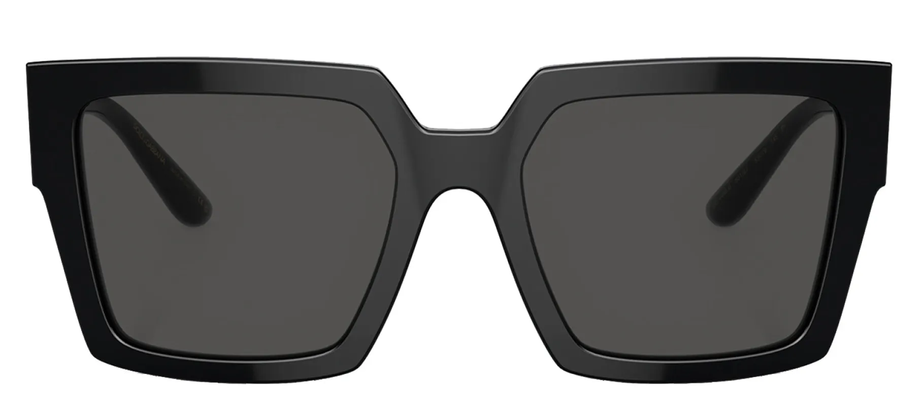 Dolce & Gabbana DG 4446B 501/87 Square Plastic Black Sunglasses with Dark Grey Lens made by Dolce & Gabanna