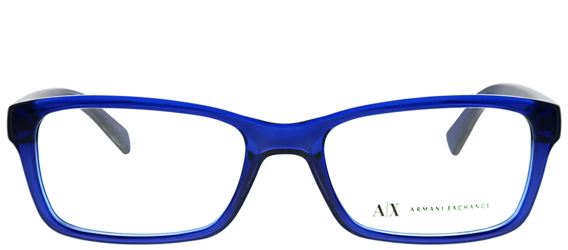 Armani Exchange AX 3007 8018 Rectangle Plastic Blue Eyeglasses with Demo Lens made by Armani Exchange