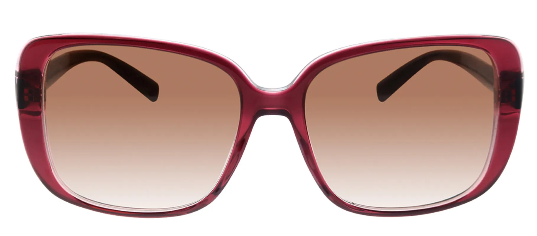 Versace VE 4357 529013 Square Plastic Red Sunglasses with Pink Gradient Lens made by Versace