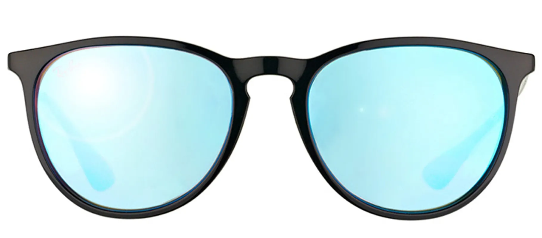 Ray-Ban RB 4171 601/55 Oval Plastic Black Sunglasses with Blue Mirror Lens made by Ray-Ban