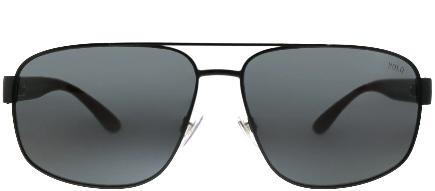 Polo Ralph Lauren PH 3112 903887 Aviator Metal Black Sunglasses with Grey Lens sold by Gaffos