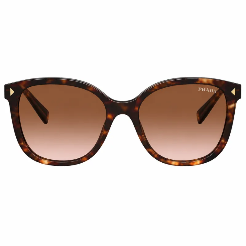 Prada PR 22ZS 07R0A6 Square Plastic Tortoise Sunglasses with Brown Gradient Lens made by Prada