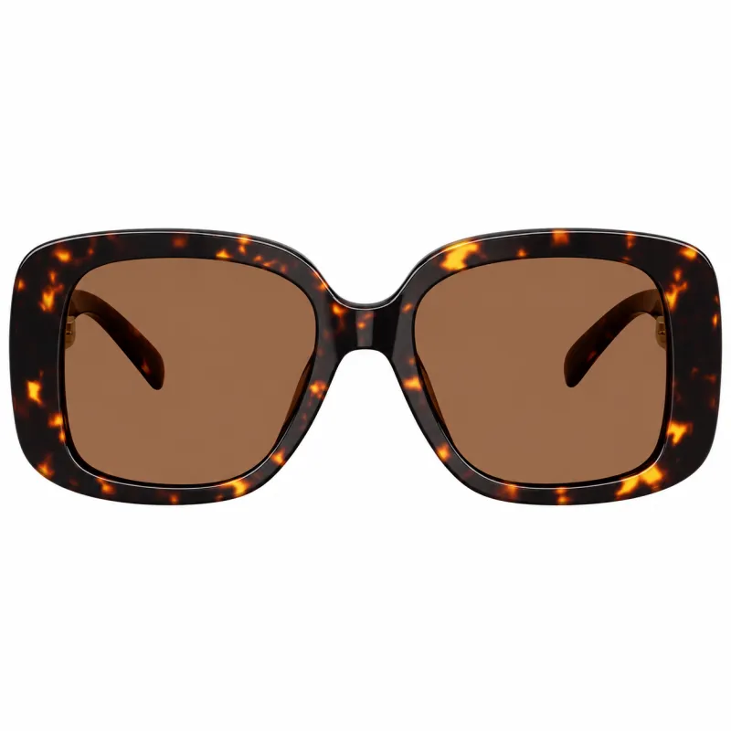 Tory Burch TY 7223U 198173 Square Plastic Tortoise Sunglasses with Brown Lens made by Tory Burch