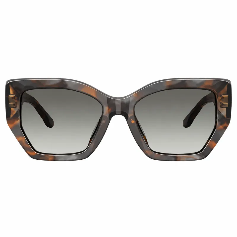 Tory Burch TY 7187U 207111 Irregular Plastic Tortoise Sunglasses with Grey Gradient Lens made by Tory Burch