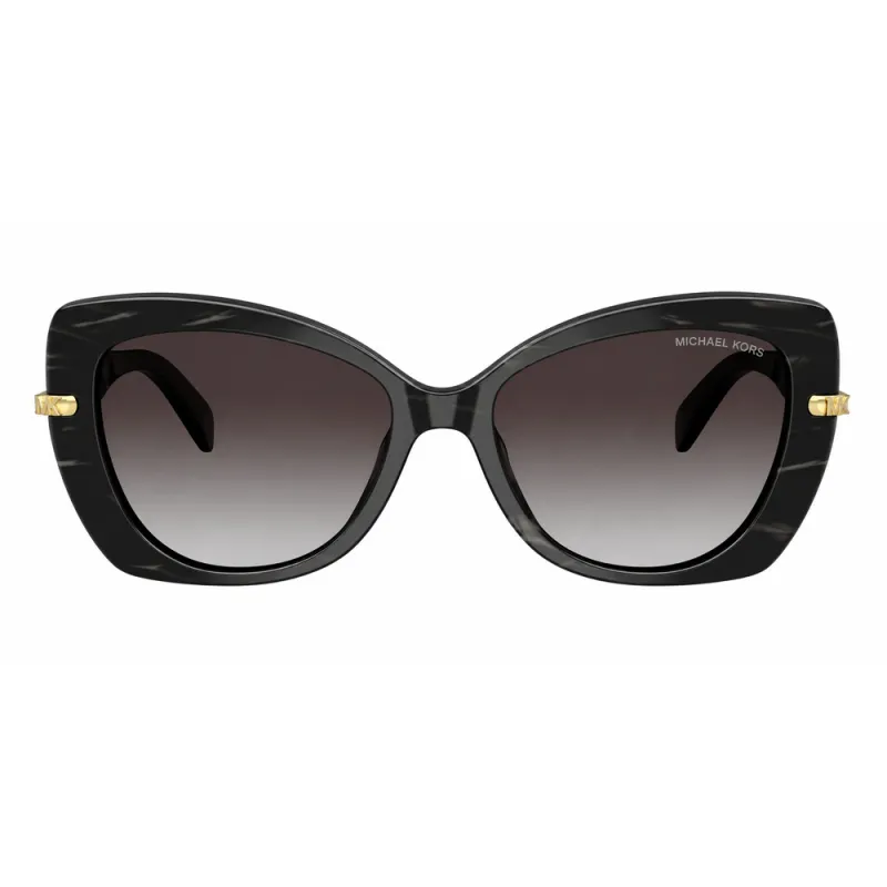 Michael Kors MK 2258U 40348G Butterfly Plastic Black Sunglasses with Grey Gradient Lens made by Michael Kors